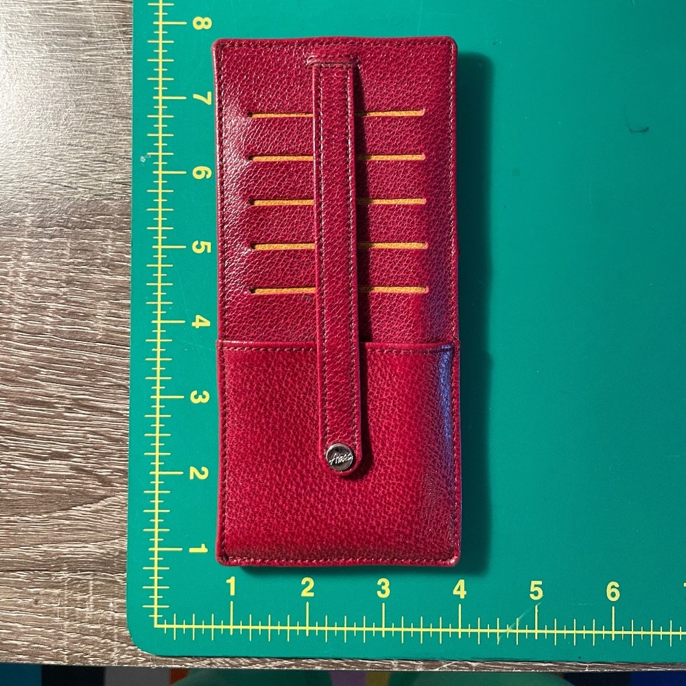 Red Leather Card Holder